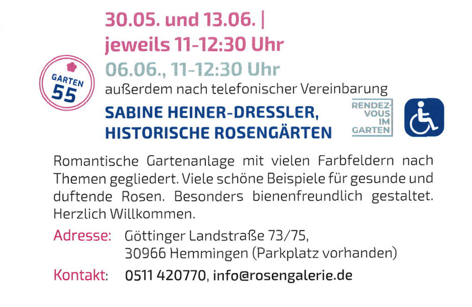 Offene Gartenpforte 2026 – Historische Rosengärten in Hemmingen öffnen ihre Tore